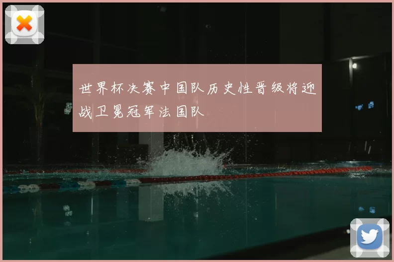 世界杯决赛中国队历史性晋级将迎战卫冕冠军法国队